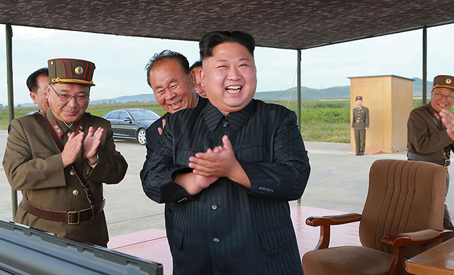 En jublende Kim Jong-un