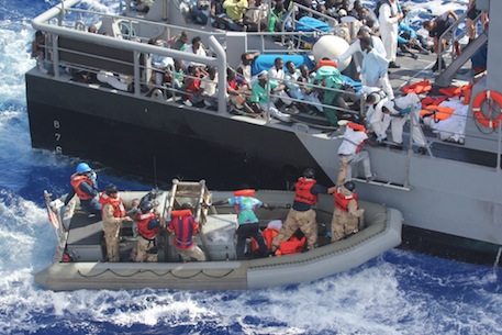 distressed_persons_are_transferred_to_a_maltese_patrol_vessel.