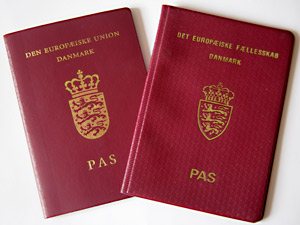 Two danish passports.