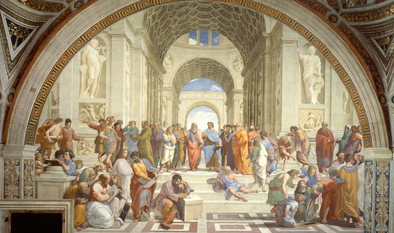 Raphaels maleri "Skolen i Aten"
