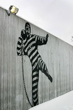 Grafitti of grafitti artist Dolk in Halden prison
