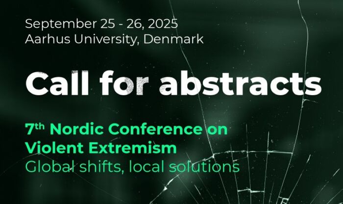 Screenshot where it says: Call for abstracts: 7th Nordic Conference on Violent Extremism
