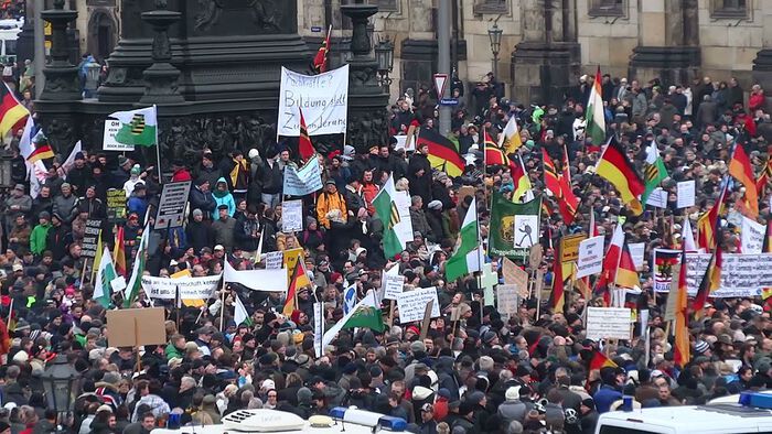 big group of people in demonstration