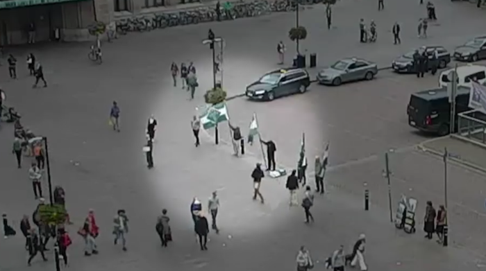 surveillance image circeling one part of the image