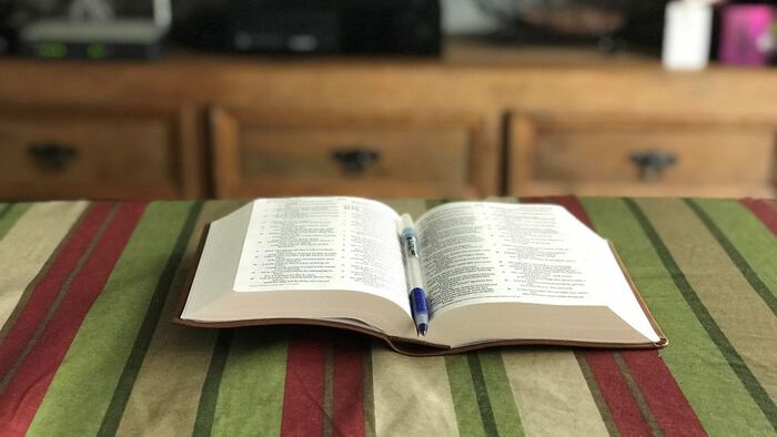 open book on a table