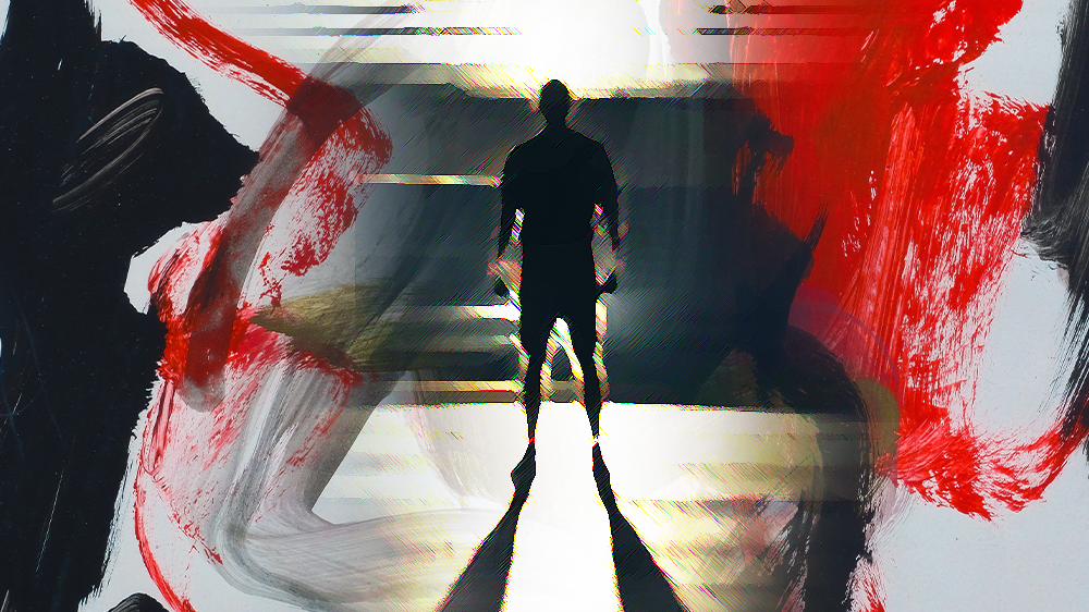 Illustration of a man standing alone