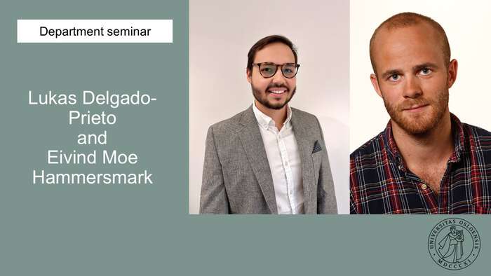 A photograph of Lukas Delgado-Prieto and Eivind Moe Hammersmark