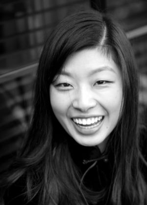 A black and white photograph of Jing Li