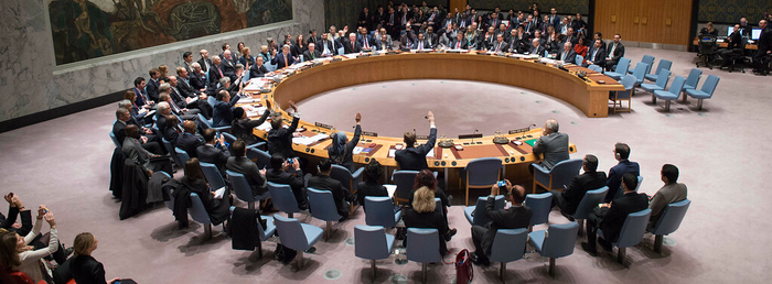 A photograph of an assembly at the Security Council.