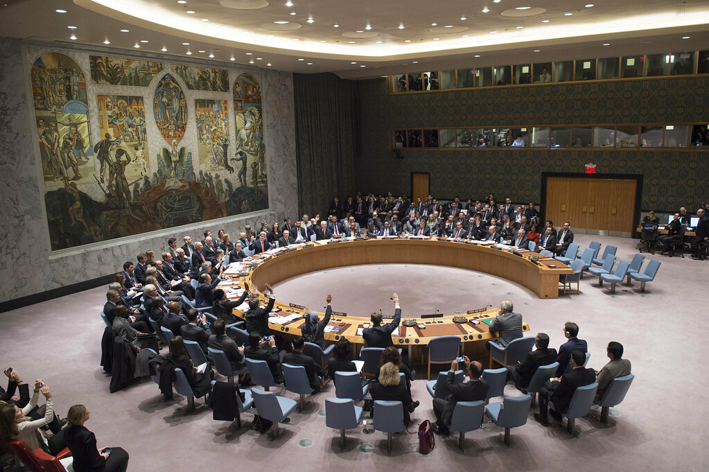 A photograph of an assembly at the Security Council.