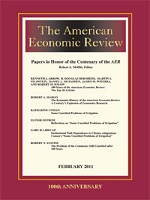Front page of journal American Economic Review