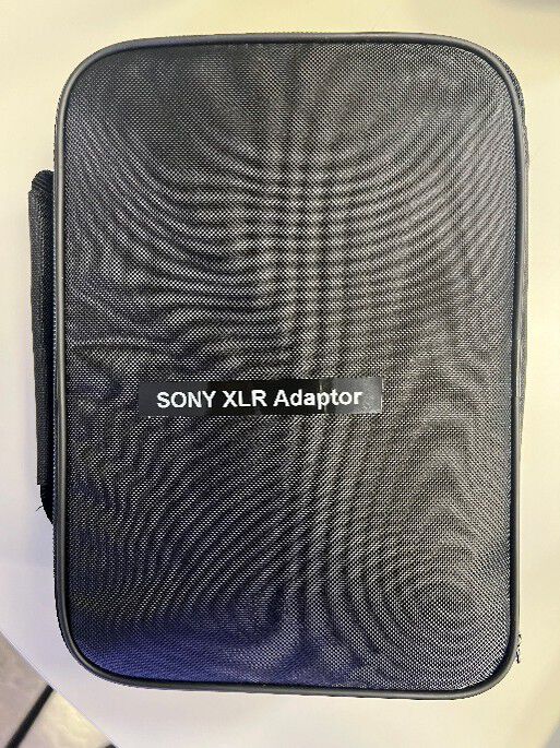 Black SONY case containing the SONY XLR adapter