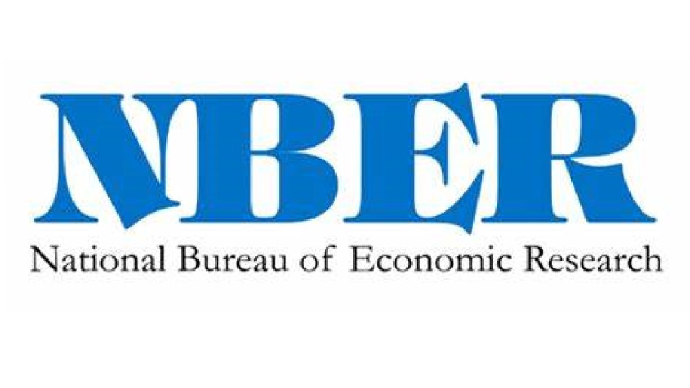 Blue NBER logo on white bakcground