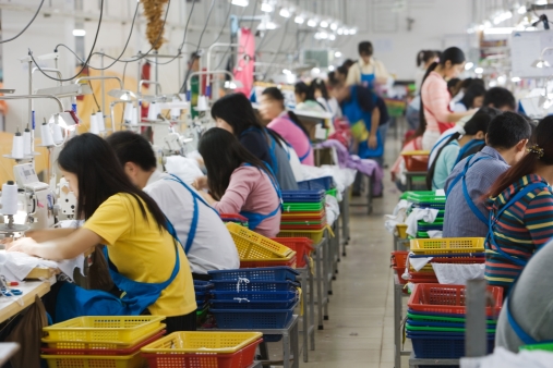 people in a factoray in China