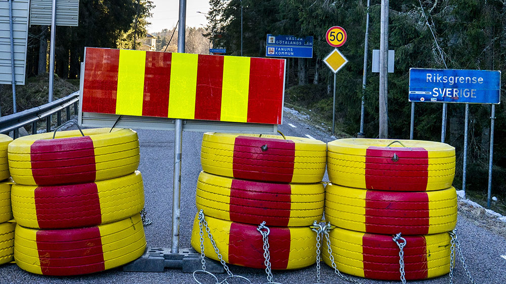 Veisperring på grensen til Sverige