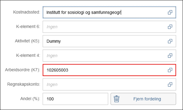 Bilde av et skjema