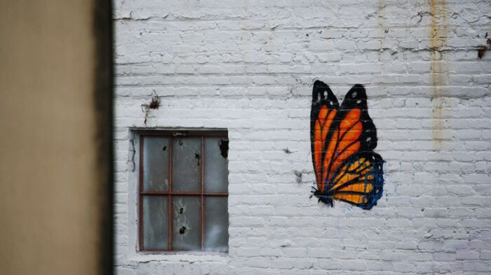 Grafitti of a butterfly