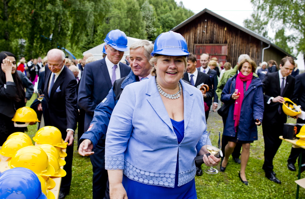 Erna Solberg på KIstefoss