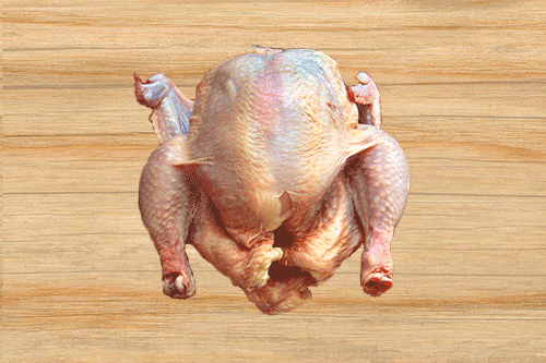 Hel kylling, kyllinglår, -vinger og fileter og til slutt kyllingkjøttdeig