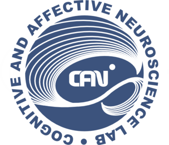 The research group's logo; a circular seal with the abbreviation CAN in the middle. Wrapped around the seal is the text "Cognitive and Affective Neuroscience Lab". 