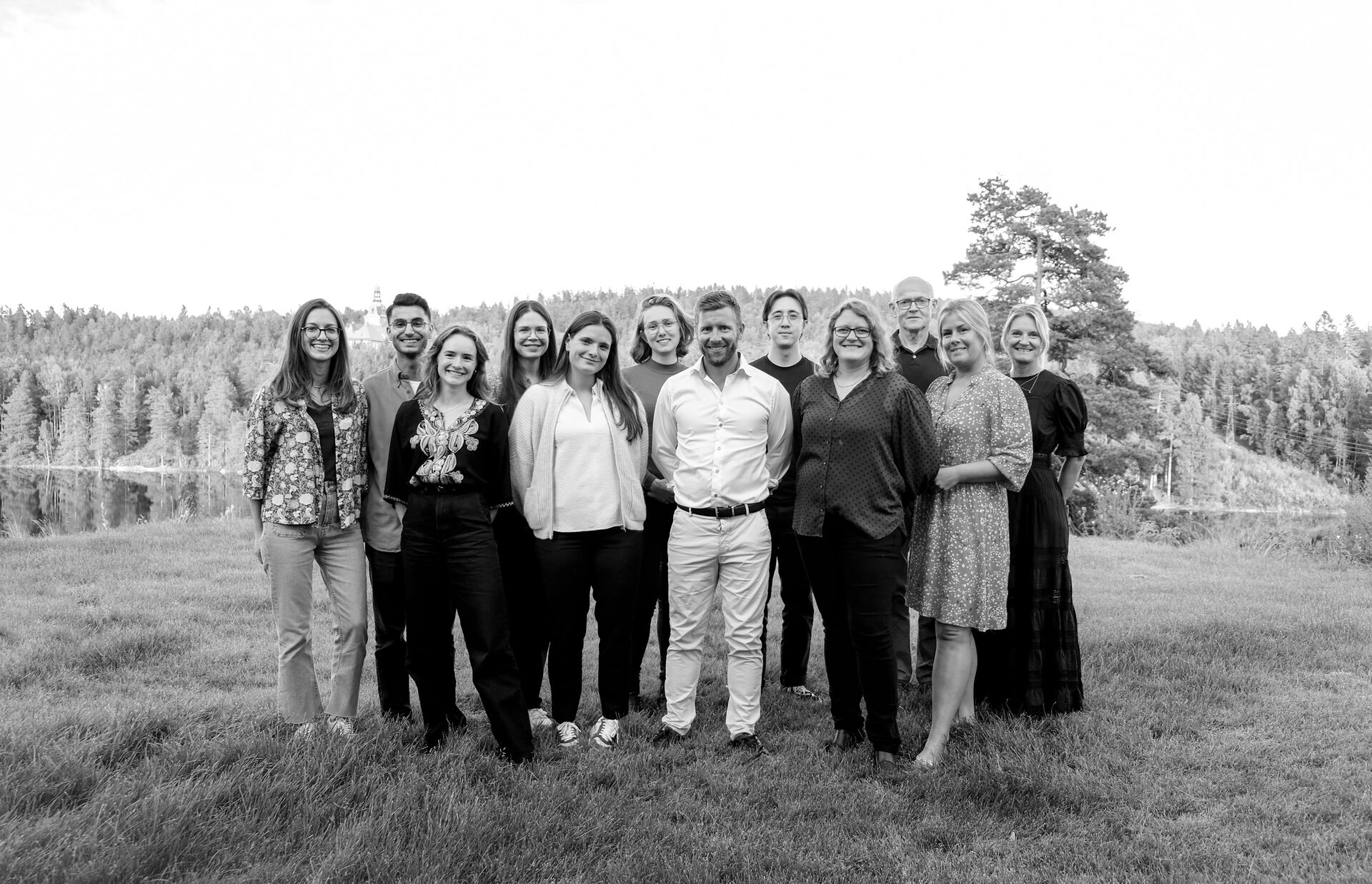 The research group standing outside.