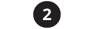 The number 2 in white, within a black circle