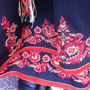 close up of a traditional bunad