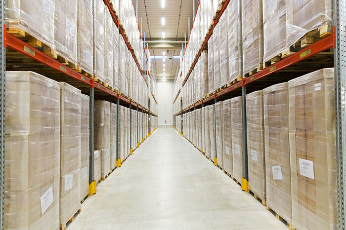 Lots of parcel in a warehouse