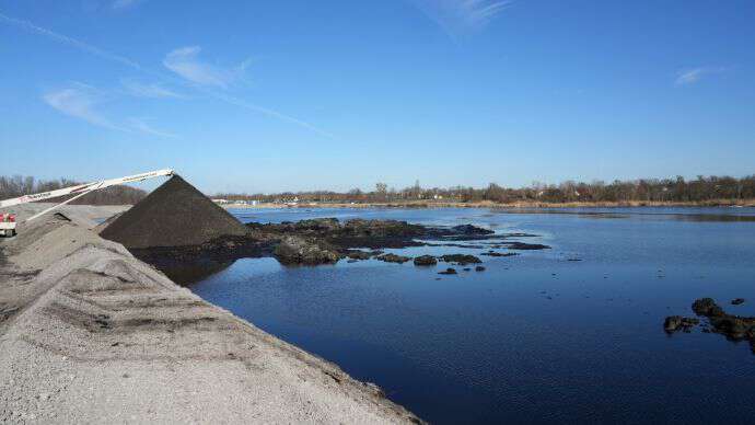 Mine pit and water
