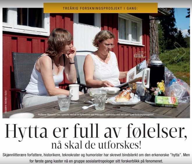 Skjermdump fra magasinet "På hytta". 